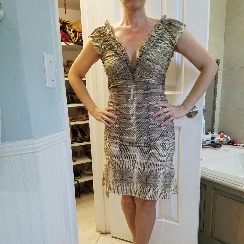 Roberto Cavalli snake print dress